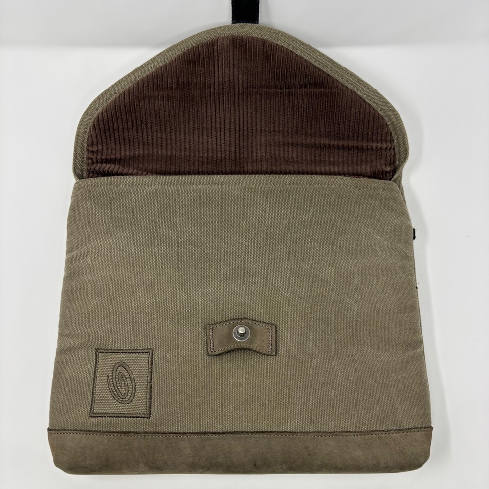 Timbuk2 Single‎ Speed Collection Canvas Laptop Sleeve Case Olive Green Corduroy